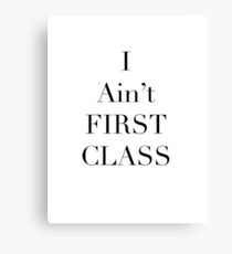 First Class Canvas Print