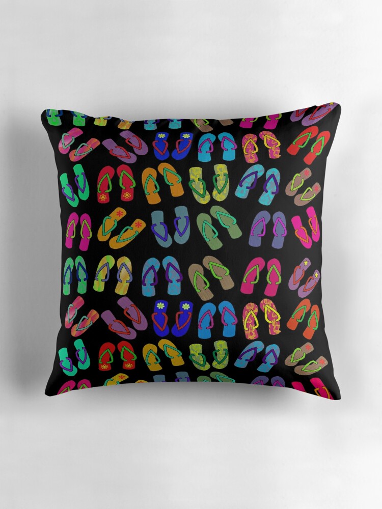 "Flip Flops" Throw Pillows by Gail Gabel, LLC Redbubble