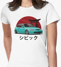 Civic EK (aquamarine) Women's Fitted T-Shirt