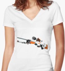 AWP Asiimov CSGO Women's Fitted V-Neck T-Shirt