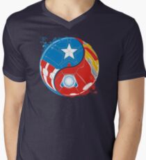 THE 2 SIDES OF THE WAR Men's V-Neck T-Shirt