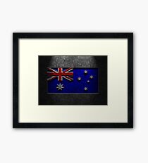 Australian Flag Stone Texture Framed Print