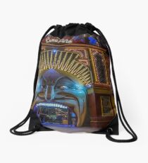 Luna Park after dark Drawstring Bag