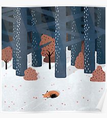 Schlafen im Wald Poster