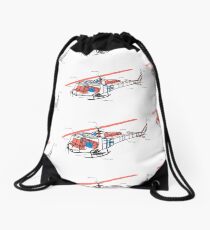 Helicopter Drawstring Bag