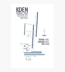 Denver Stapleton International Airport Diagram Photographic Print