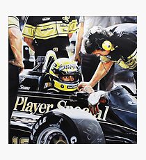 Ayrton Senna - Lotus Renault 98t Photographic Print