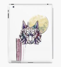 Geometric Watercolor Wolf with Triforce iPad Case/Skin