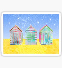 Beach Huts Sticker