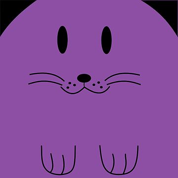 Artwork thumbnail, Cute cuddly kitten - purple by reIntegration