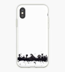 Halloween Town Nightmare Before Christmas Inspired Watercolor Skyline iPhone Case
