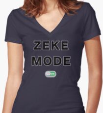 Zeke Mode - ON Women's Fitted V-Neck T-Shirt