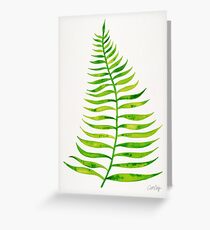 Lime Palm Leaf Greeting Card