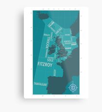 Shipping Forecast Map 1 Metal Print