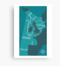 Shipping Forecast Map 1 Canvas Print