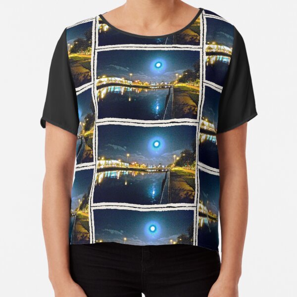 Moonlit night on Merchant´s Quay 003 Chiffon Top