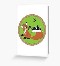3 Months Greeting Card