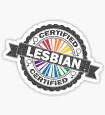 Certified Lesbian Stamp Sticker