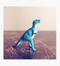 Blue Dinosaur Photographic Print