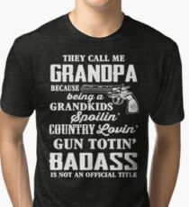 Badass Grandpa Tri-blend T-Shirt