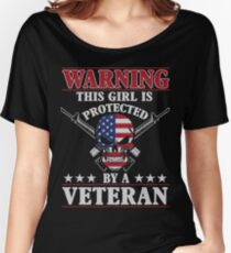 This Girl Is Protected By A Veteran Women's Relaxed Fit T-Shirt