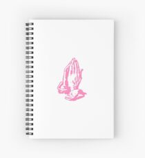 Praying Hands Pink Spiral Notebook