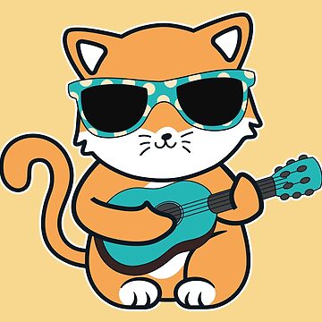 Ukulele Cat  Classic T-Shirt for Sale by Full Moon