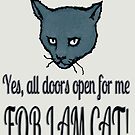 Yes, all doors open for me, FOR I AM CAT! by SlideRulesYou