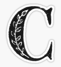 Serif Stamp Type - Letter C Sticker