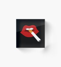 Cigarette Lips Acrylic Block