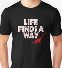 Camiseta ajustada Jurassic Park - La vida encuentra un camino