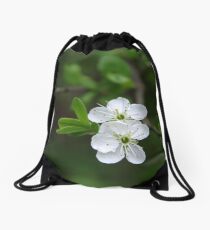 Pure As White Drawstring Bag