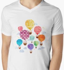 Hot Air Balloon Men's V-Neck T-Shirt