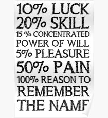 Remember the name Poster