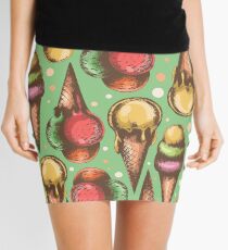 pattern with ice cream Mini Skirt