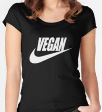 vegan white Women's Fitted Scoop T-Shirt