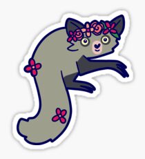 Flower Crown Aye Aye Sticker