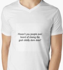 Schließen Gosh Diddly Darn Doors T-Shirt mit V-Ausschnitt