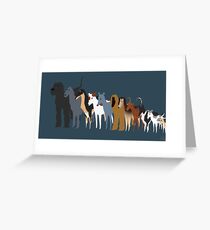 Sighthound Line Up Greeting Card