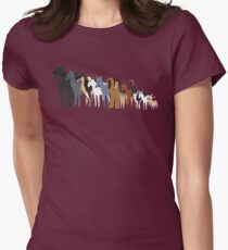 Sighthound Line Up Women's Fitted T-Shirt