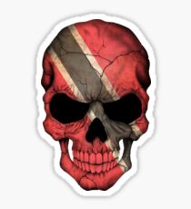 Trinidadian Flag Skull Sticker