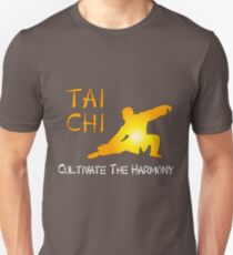 Tai Chi - Cultivate the Harmony (Black background) Unisex T-Shirt