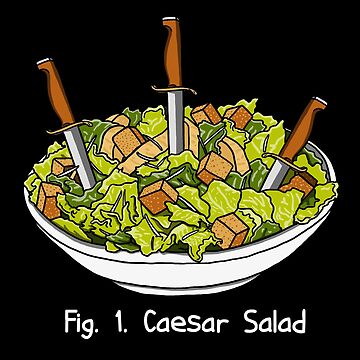 Caesar Salad Sticker, Funny Food Stickers