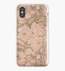 Mucha Peonies Apricot iPhone Case