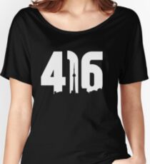 416 logo with Toronto skyline Women's Relaxed Fit T-Shirt