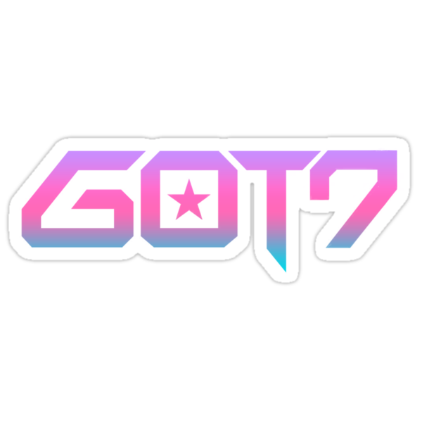got7 gradient logo stickers by gotsevzn redbubble