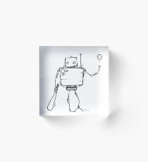 PAGEUP the robot - white BG Acrylic Block