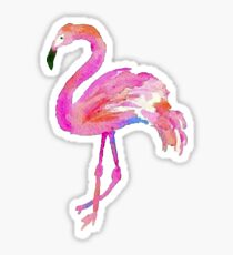 Watercolor Flamingo Sticker