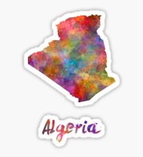 Algeria in watercolor Sticker