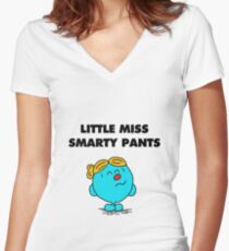 Little Miss Smarty Pants Women's Fitted V-Neck T-Shirt